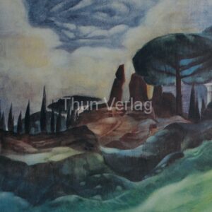 12) Etruskische Gärten Aquarell 1965 (Etruskie ogrody, akwarela, 1965)