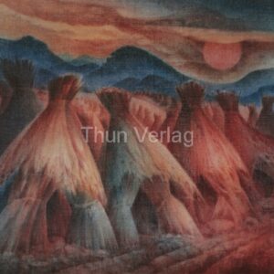 15) Getreidefeld im Abendrot Aquarell (Pole kukurydzy w wieczornej poświacie, akwarela)