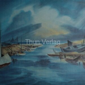 17) Fischerhafen Ostsee Aquarell 1952 (Port rybacki nad Morzem Bałtyckim, akwarela, 1952)