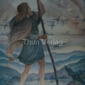 18) Wattwanderer Aquarell 1983 ( Brodzący w wodzie, akwarela, 1983)