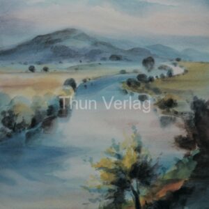 19) Frühling im Edertal Aquarell 1966 (Wiosna w dolinie Eder, akwarela, 1966)