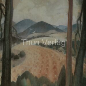 20) Landschaft mit Weizenfeld Öl 1980 ( Pejzaż z polem pszenicy, olej, 1980 )